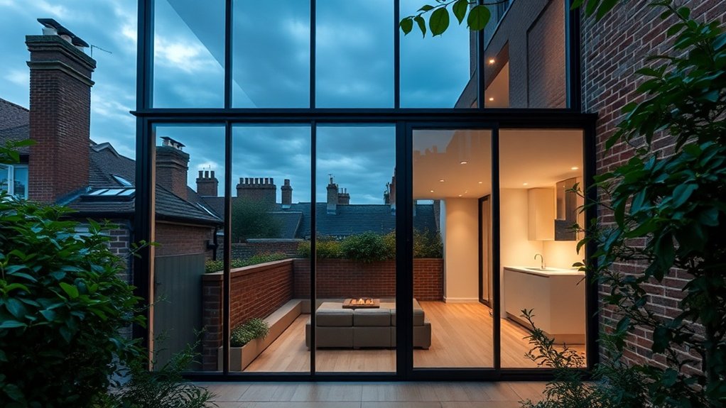 Glass Extension Walls Slough