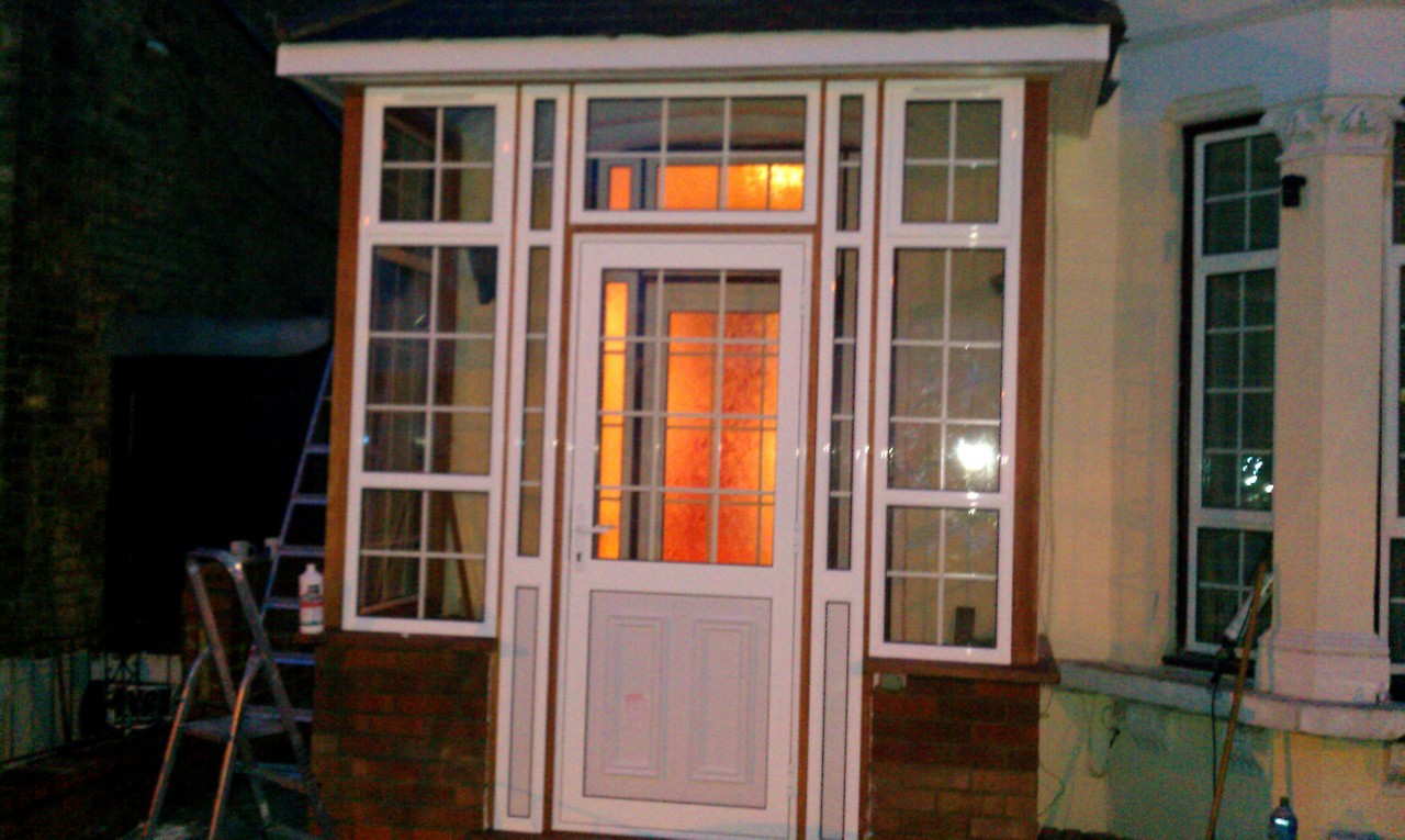 uPVC porch with Georgian bar glazing installed in Slough